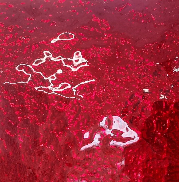 Punainen taidelasipeili AR01 (Red Wavy)
