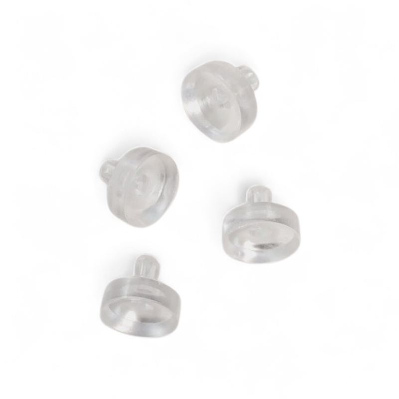 Kirkas lasitasokannatin &Oslash; 15 mm x tappi &Oslash; 5 mm, 4 kpl